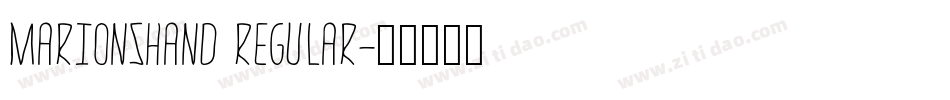 MarionsHand Regular字体转换